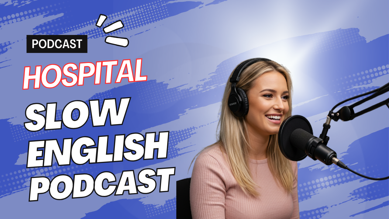 Slow English Podcast - #5 Hospital PDF - Voice - Video